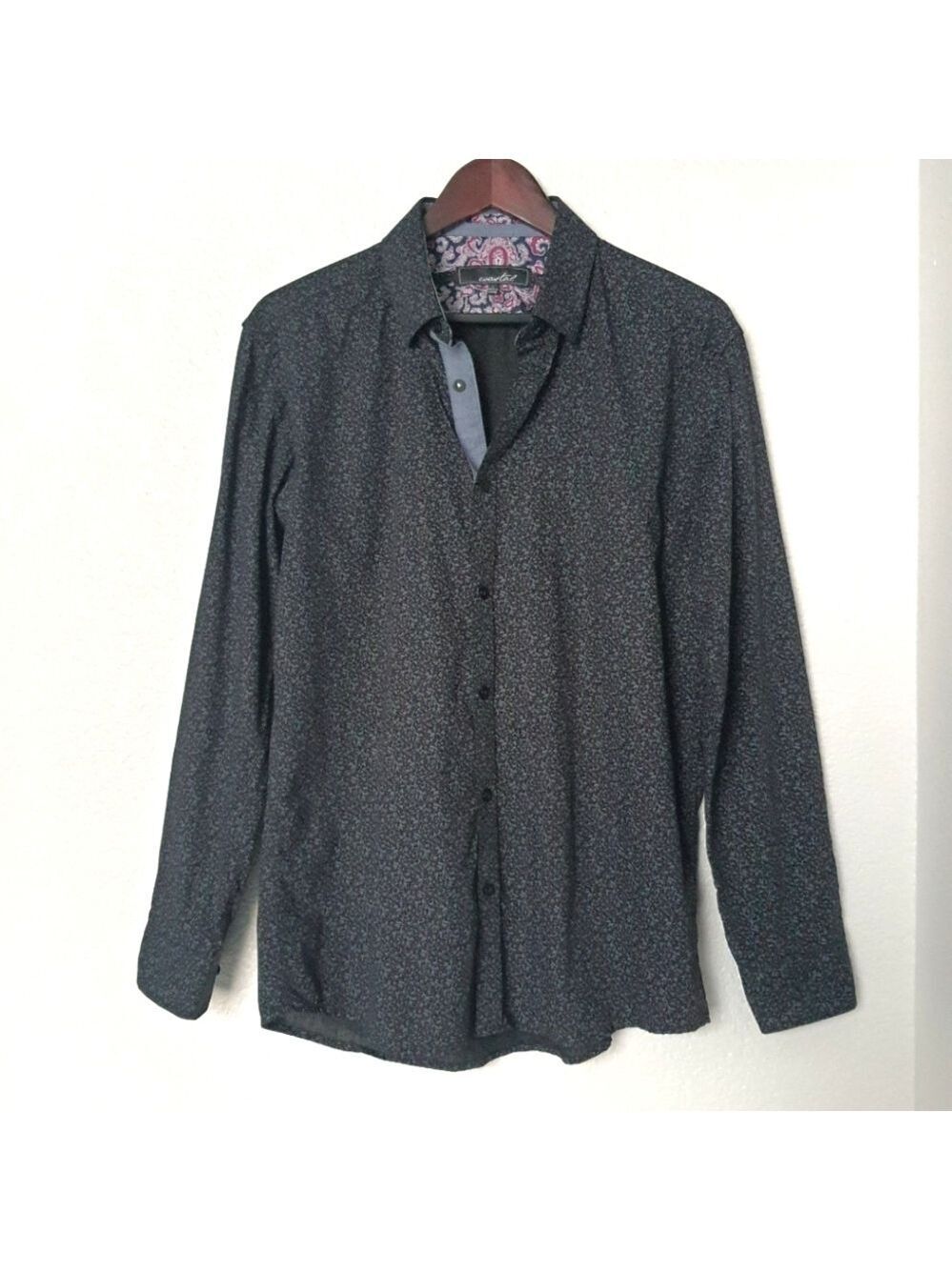 COASTAL Mens Long Sleeve Casual Button-down Shirt, Fall, Size Large, EUC